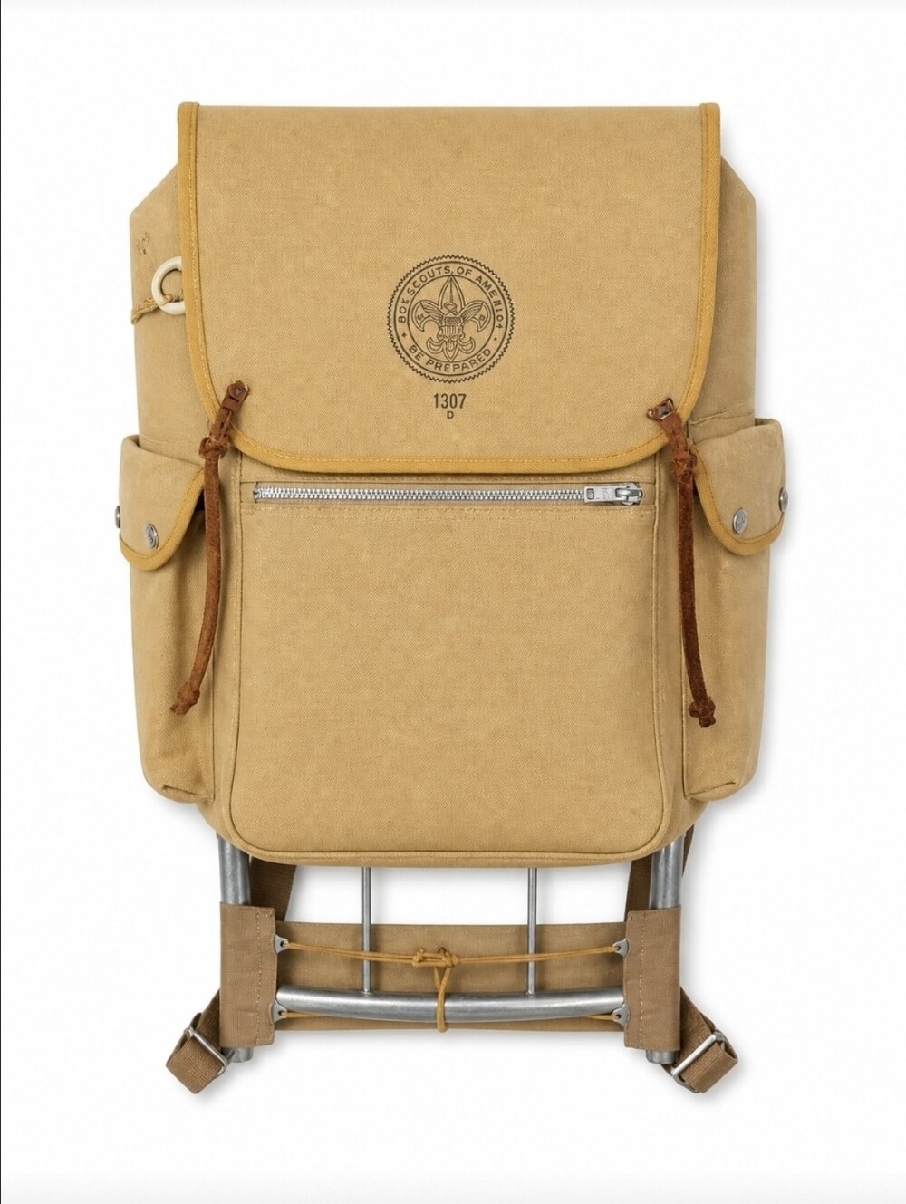 Vintage Boy Scouts of America 1307 D External Frame Backpack Canvas Hiking Pack
